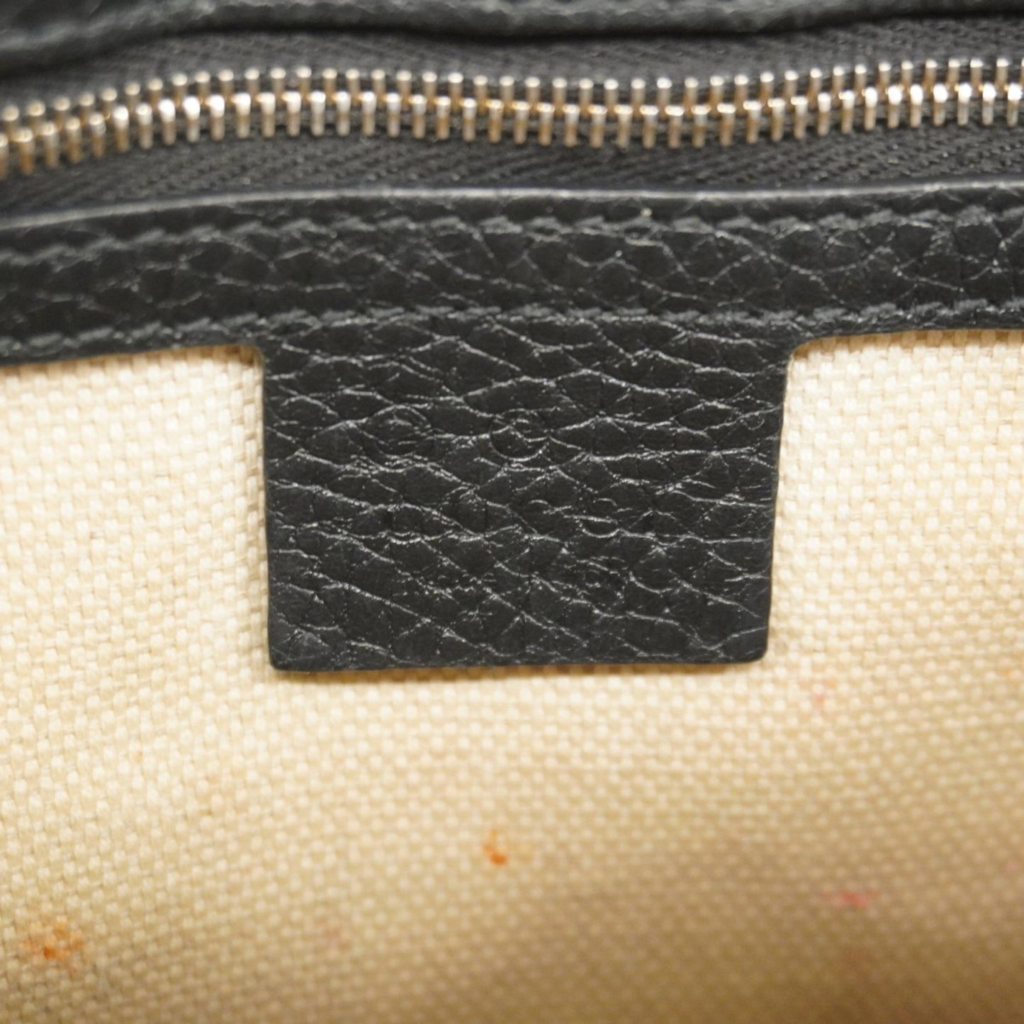 Gucci Soho Interlocking G Shoulder Bag 5363224 Leather Black Champagne