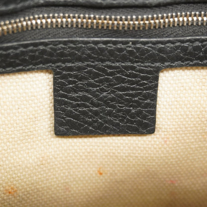 Gucci Soho Interlocking G Shoulder Bag 5363224 Leather Black Champagne