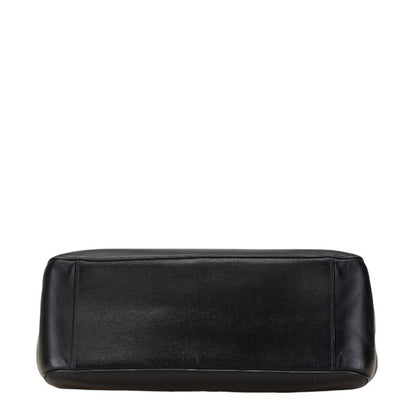 Salvatore Ferragamo Gancini Tote Bag Shoulder Black Leather