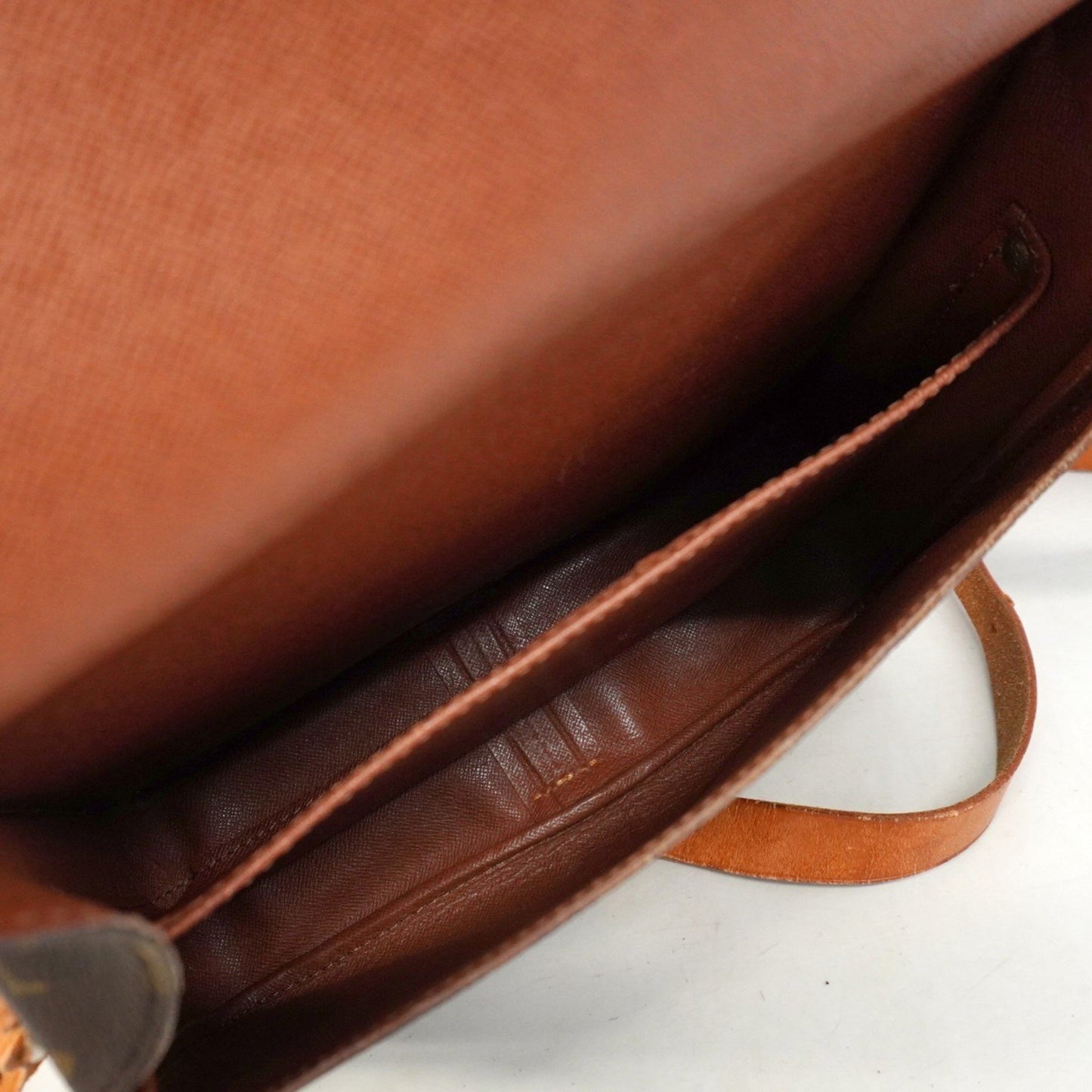 Louis Vuitton Monogram Cartouchiere Gm Shoulder Bag M51252 Brown