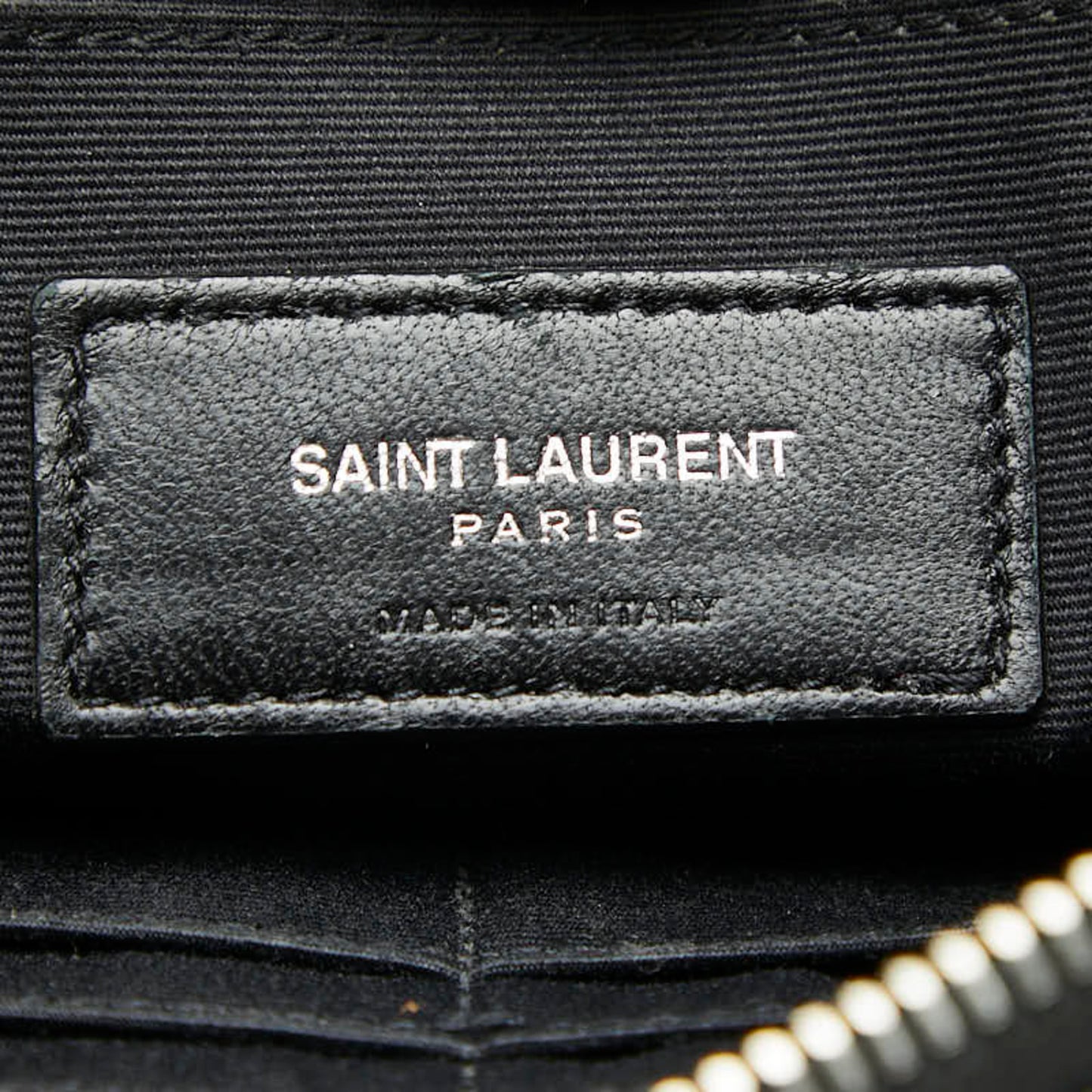 Saint Laurent Logo Clutch Bag In Black