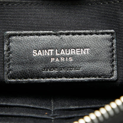 Saint Laurent Logo Clutch Bag In Black