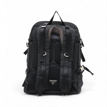 Prada Tessuto Nylon Triangle Logo Vz0055 Leather Backpack