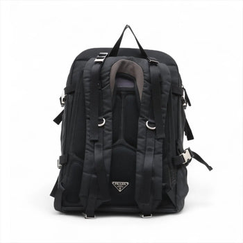 Prada Tessuto Nylon Triangle Logo Vz0055 Leather Backpack