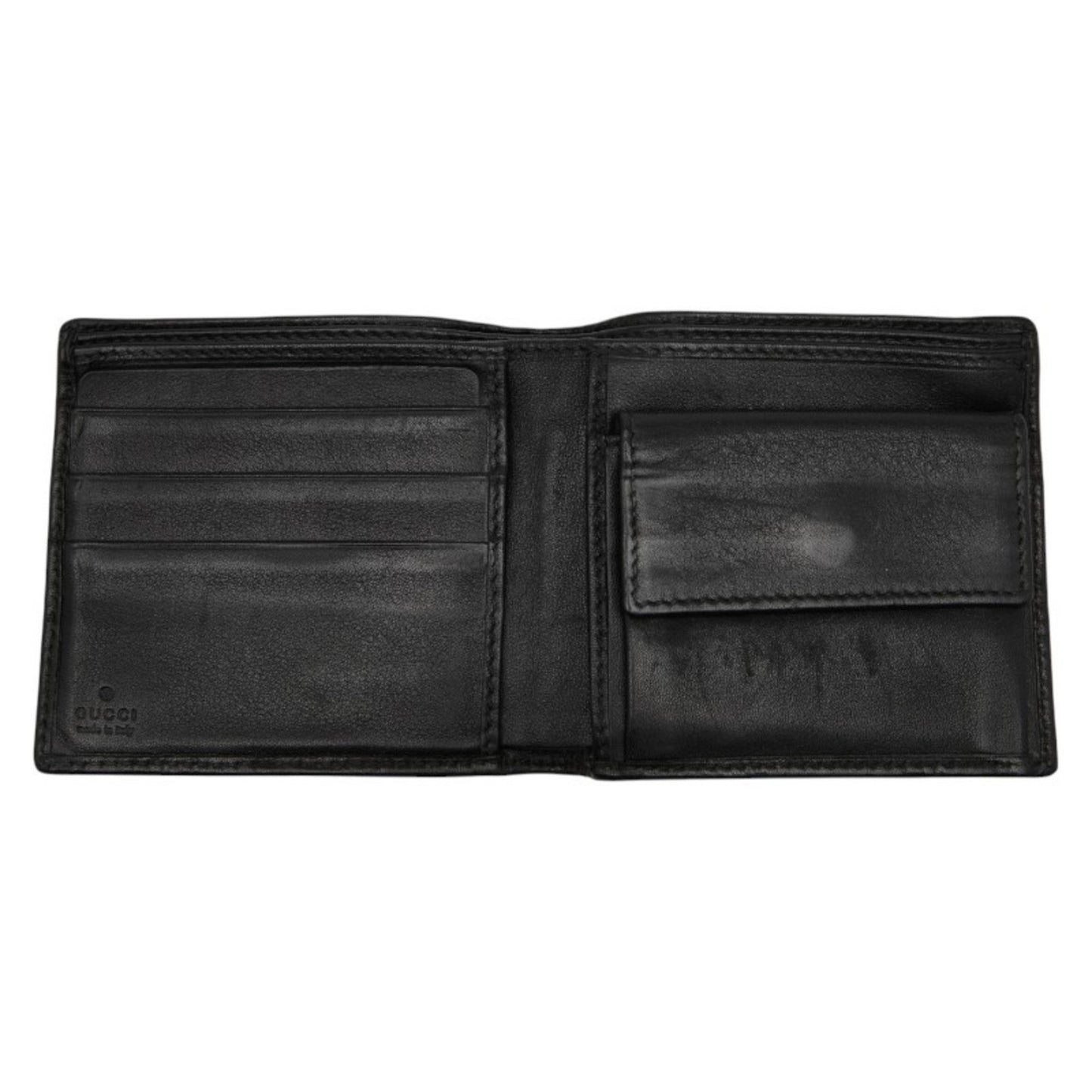 Gucci Guccissima Bifold Wallet 181671 Black Leather
