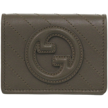 Like New Gucci Blondie 760317 Leather Brown Bifold Wallet