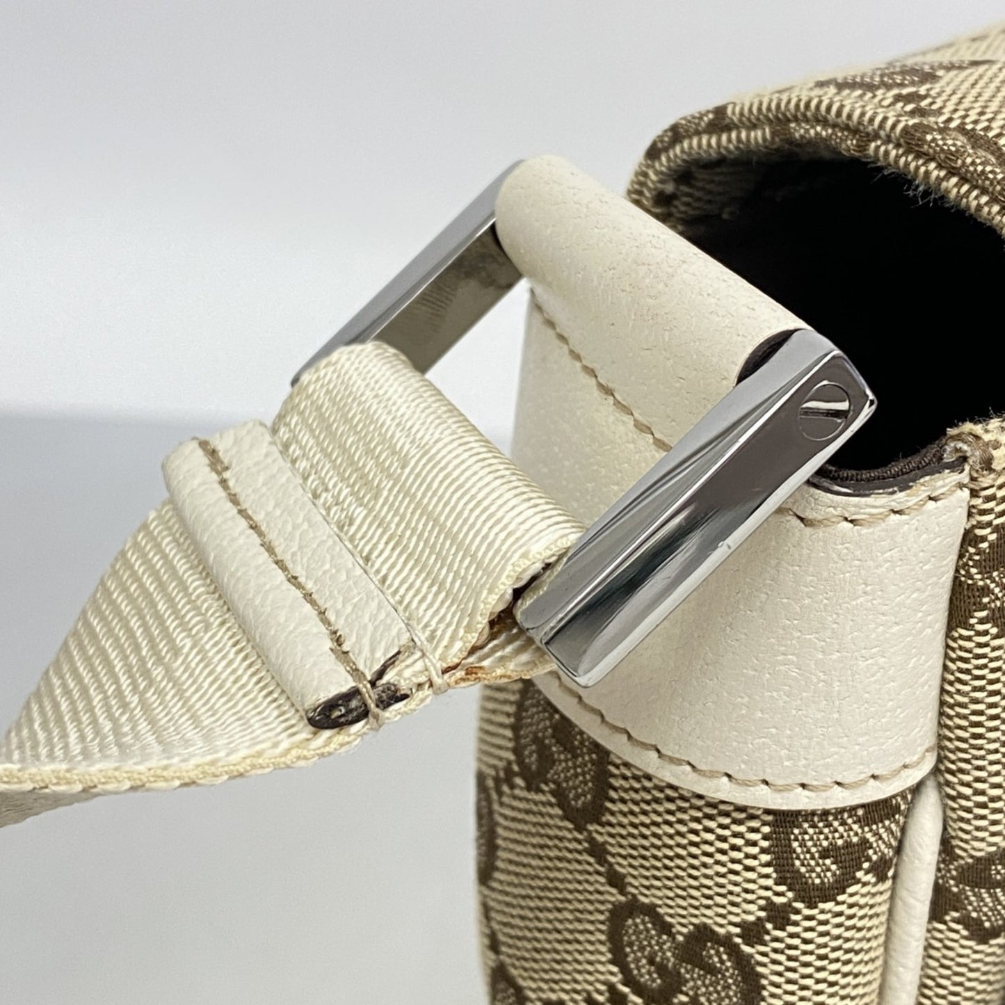 Gucci Gg Canvas Shoulder Bag 146236 Brown Ivory