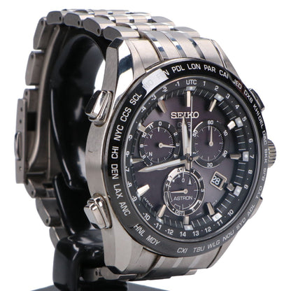 Seiko Sbxb003 Astron Prestige Line Titanium Chronograph Dual Time Gps Solar Watch