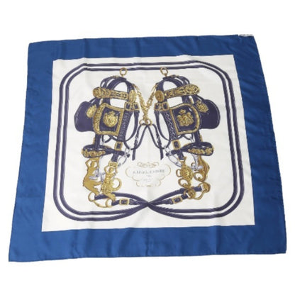 Hermes 100% Silk Brides De Gala Carre 90 Hermes Blue Scarf
