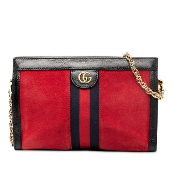 Gucci Ophidia Sherry Line Chain Shoulder Bag 503877 In Red