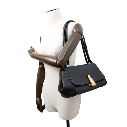 Bottega Veneta Angle Palmellato Leather Shoulder Bag 576143 Bottega Veneta Black