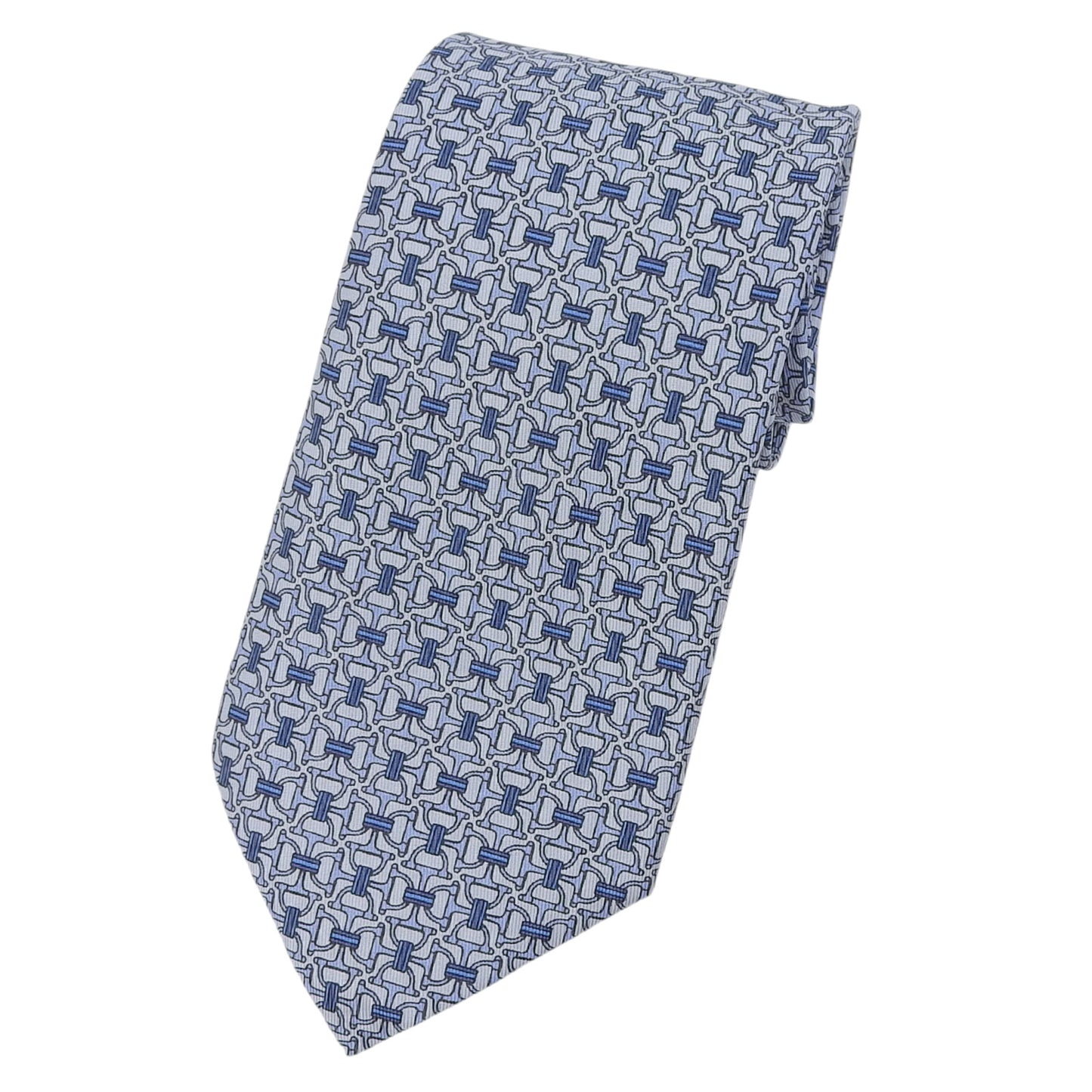 Hermes 5560 Ma Cravate 100% Silk Chaine D'Ancre All-Over Print Tie