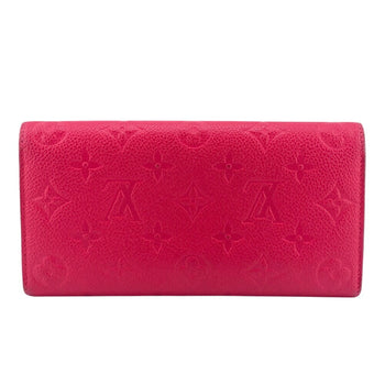Louis Vuitton Louis Vuitton Wallet M62371 Portefeuille Emily Monogram Empreinte Long Pink