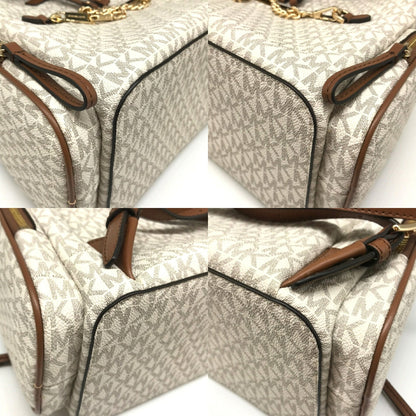 Michael Kors Chain Backpack Brown X Ivory Jet Set Item 35T1Gttb3B Michael Kors