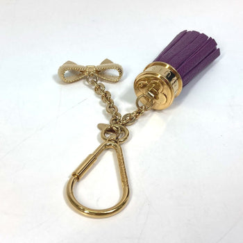 Louis Vuitton M65124 Tassel Ribbon Key Ring Bag Charm Keychain Leather