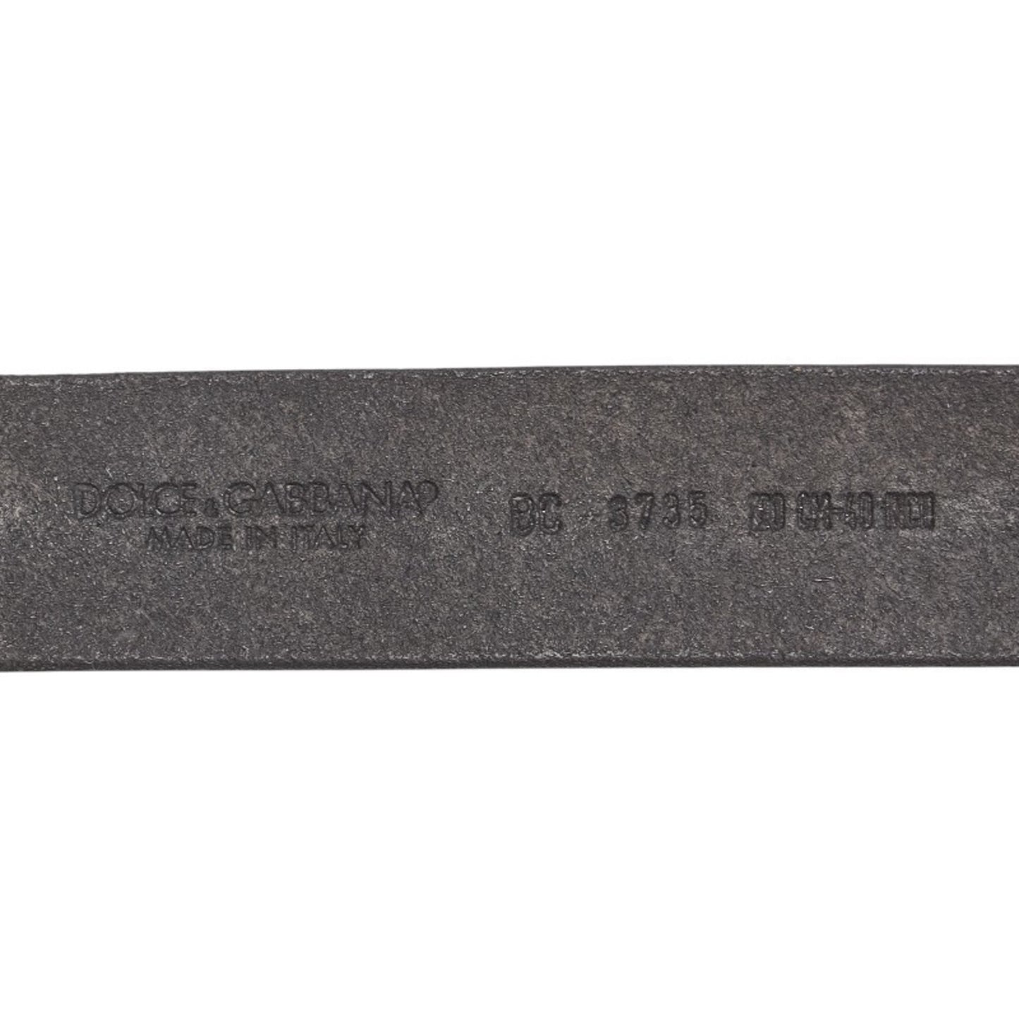 Dolce & Gabbana Logo Buckle Belt Bc3735 Gray/Black Leather