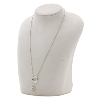 Tiffany & Co. Freshwater Pearl Heart Lariat Necklace In Silver