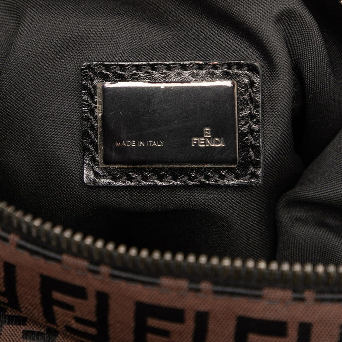 Fendi Zucchino One-Shoulder Bag In Brown