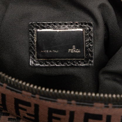 Fendi Zucchino One-Shoulder Bag In Brown