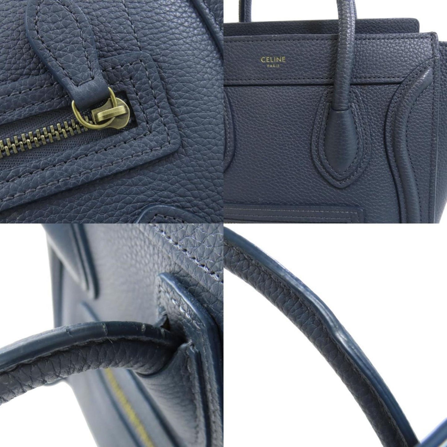 Celine Luggage Nano Handbag In Calfskin