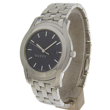 Gucci G-Class Watch 5500Xl Stainless Steel Quartz Analog Display Black Dial