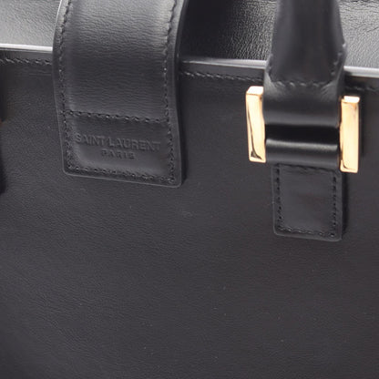 Yves Saint Laurent Saint Laurent Paris Monogram Baby Cabas Handbag In Black Leather