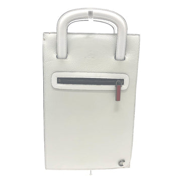 Christian Louboutin Emblem Trick Truck Bag 2Way Clutch Bag Tote Bag White Red