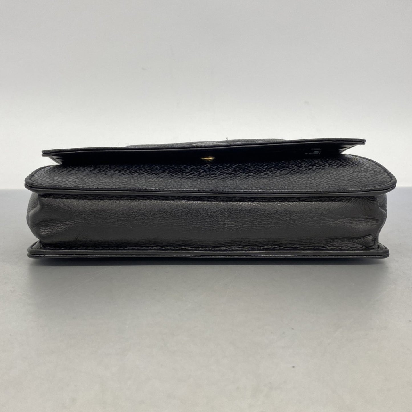 Chanel Shoulder Wallet Chain Caviar Skin Black