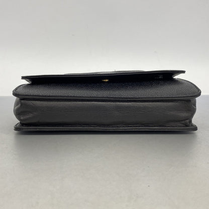 Chanel Shoulder Wallet Chain Caviar Skin Black