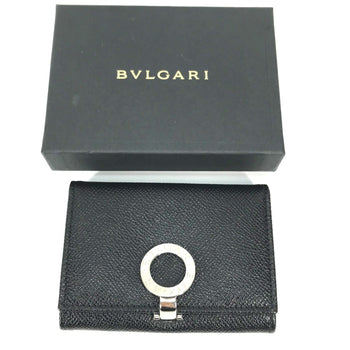 Bvlgari 30420 Bifold Business Card Holder Pass Case Card Case Black