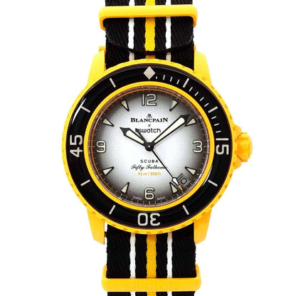 Swatch Blancpain X Fifty Fathoms Pacific Ocean So35P100 Men'S Watch