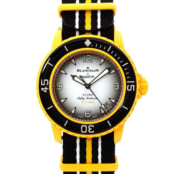 Swatch Blancpain X Fifty Fathoms Pacific Ocean So35P100 Men'S Watch