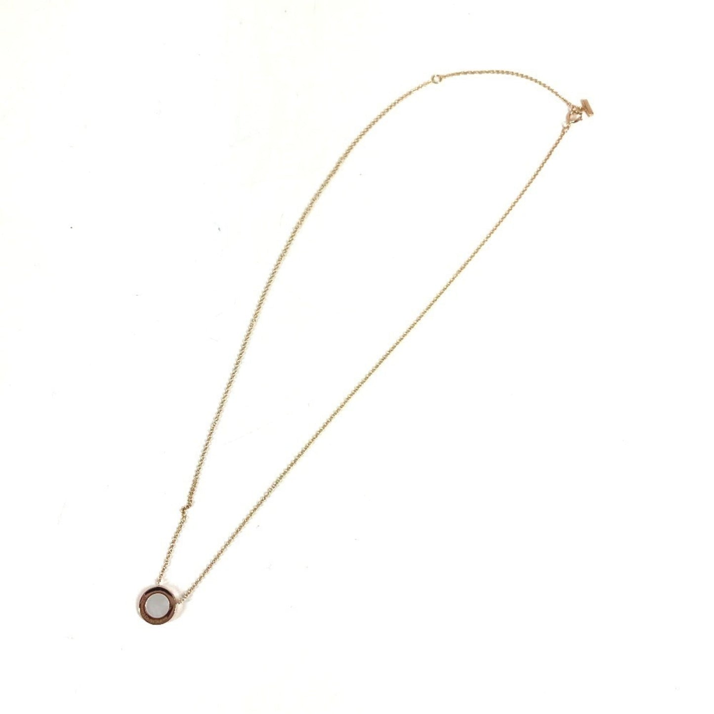 Tiffany & Co. 64026801 Tiffany T Diamond Mother-Of-Pearl Circle Pendant Chain Necklace