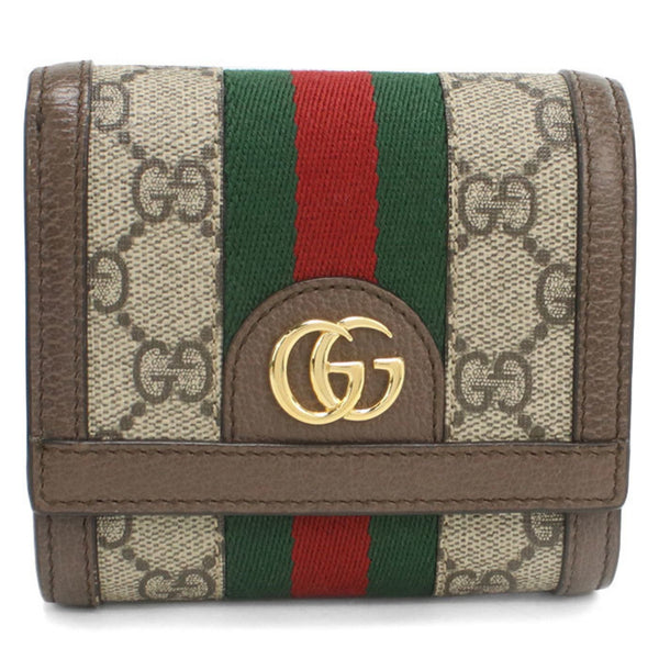 Gucci Gg Ophidia Bifold Wallet (598662) In Beige