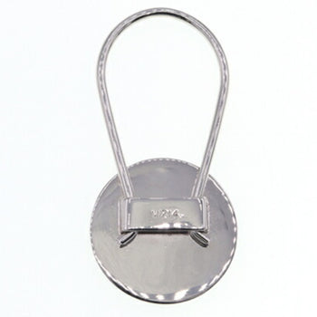 Prada Key Ring M714 Black Metal Holder Bag Charm Round