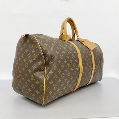 Louis Vuitton Monogram Keepall 55 Boston Bag M41424 Brown