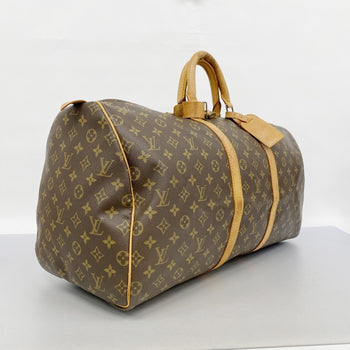 Louis Vuitton Monogram Keepall 55 Boston Bag M41424 Brown