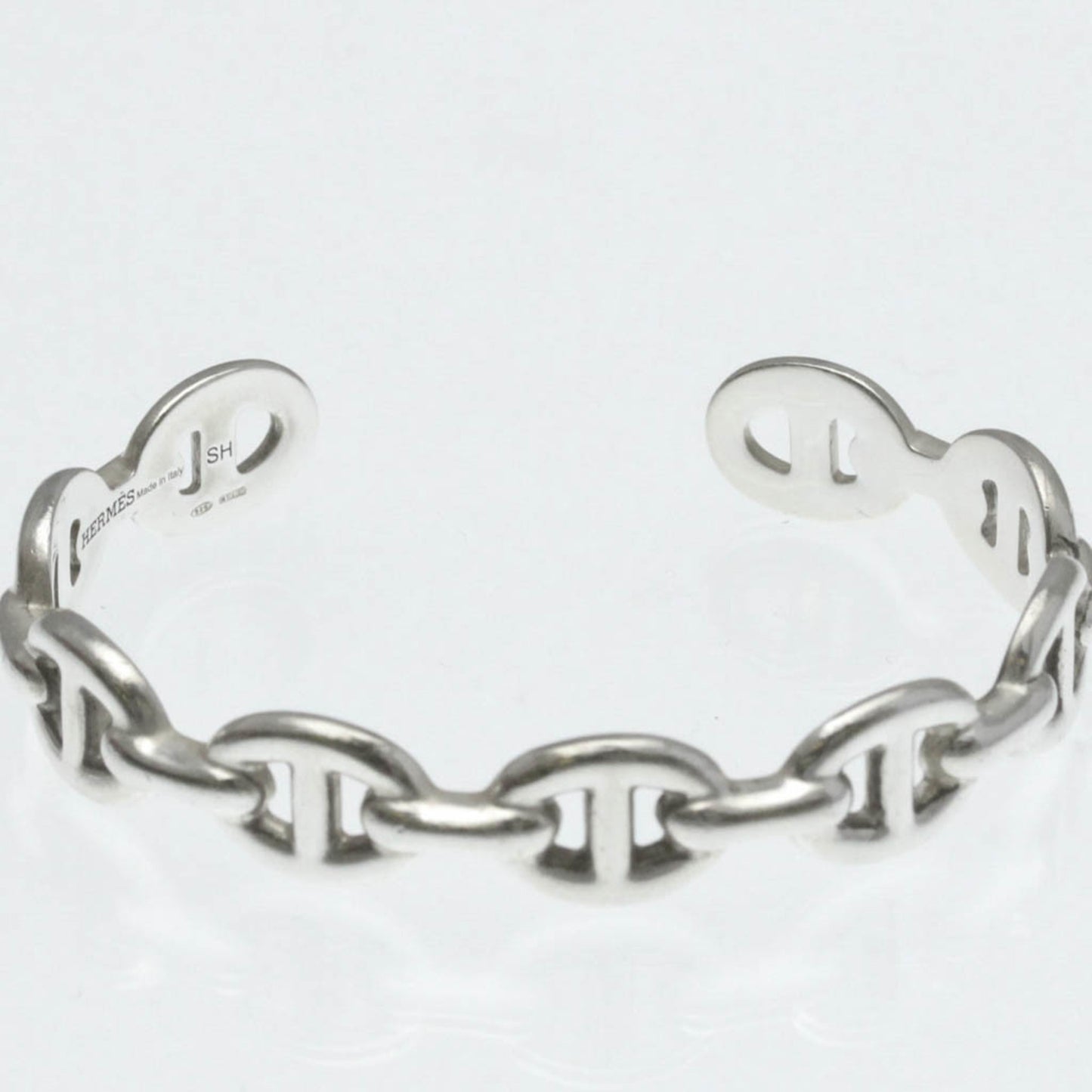 Hermes Chaine D'Ancre Silver 925 No Stone Bangle Silver