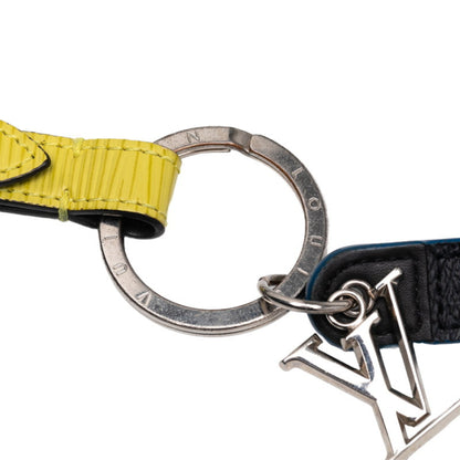 Louis Vuitton Damier Graphite Epi Porte-Cls Belt Tab Keychain/Key Ring M68281 Black/Yellow Leather