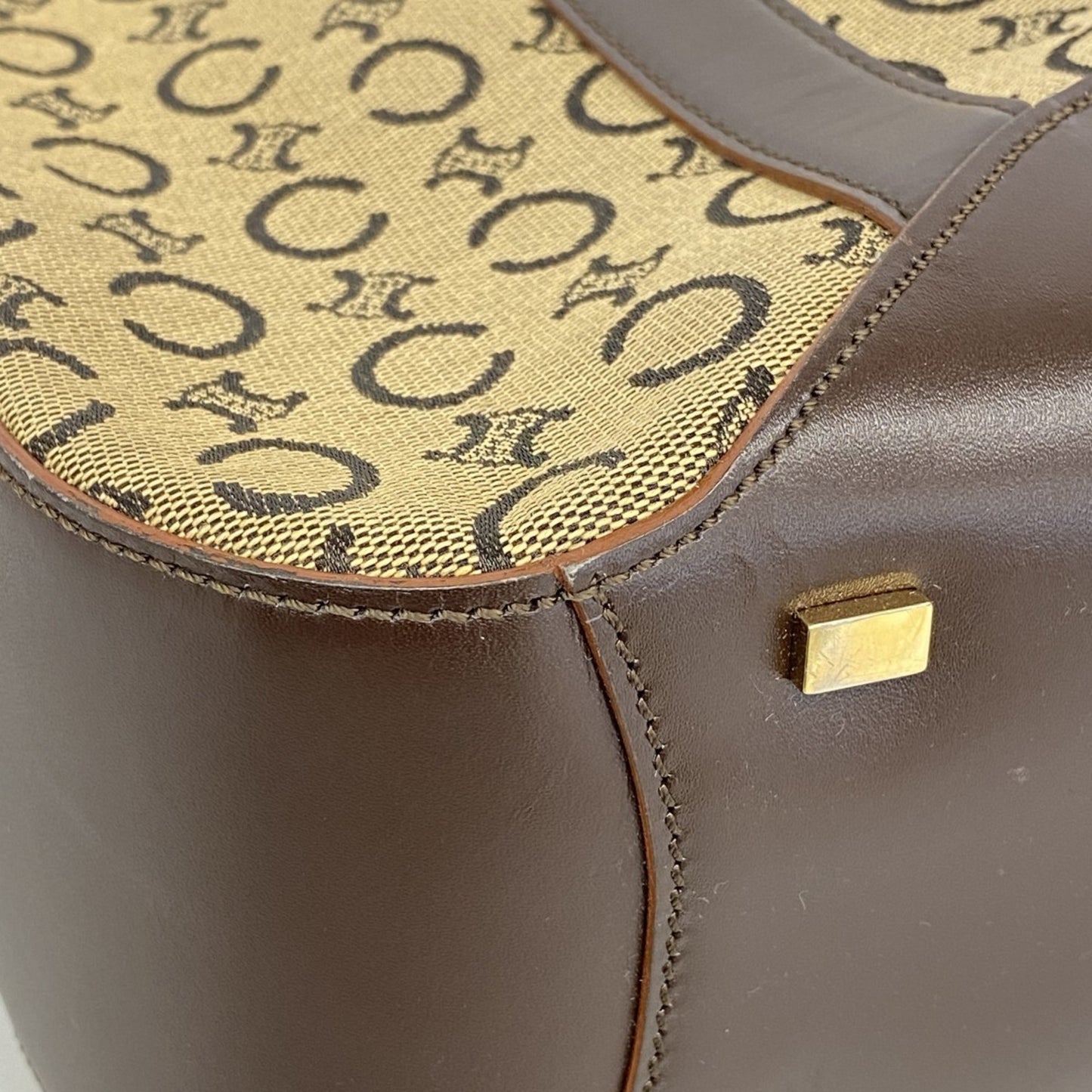 Celine Tote Bag C Macadam Canvas Beige Brown