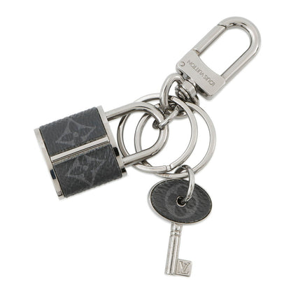 Louis Vuitton Monogram Eclipse Porte-Cls Padlock & Key M61951 Black