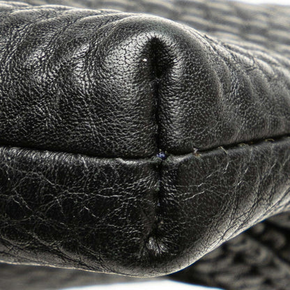 Burberry Nova Check Crossbody Shoulder Bag Pochette Black Leather