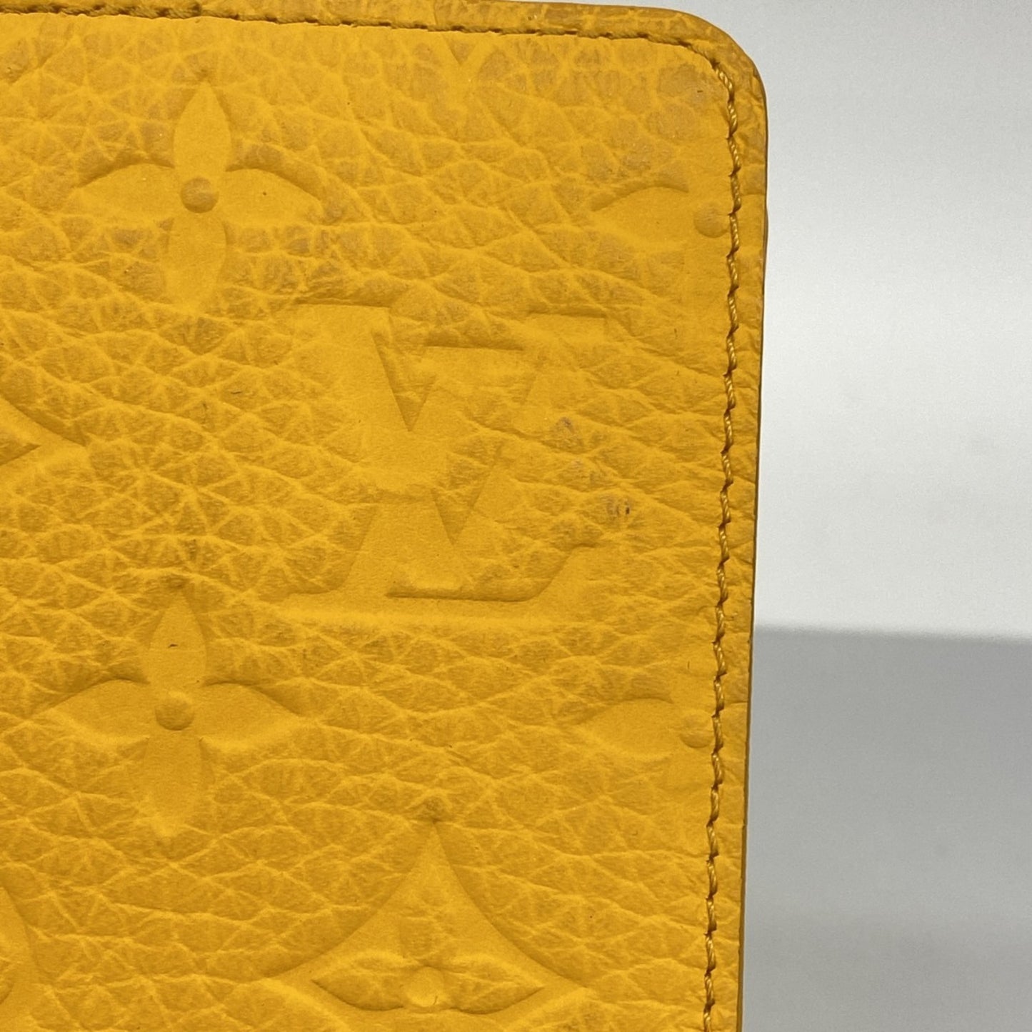 Louis Vuitton Monogram Taurillon Notebook Cover Pm Emily Gi1210 Saffron Yellow