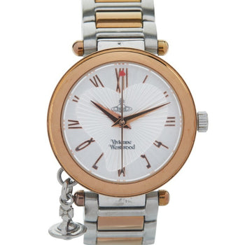 Vivienne Westwood Orb Quartz Watch With Silver Dial And Stainless Steel Plated