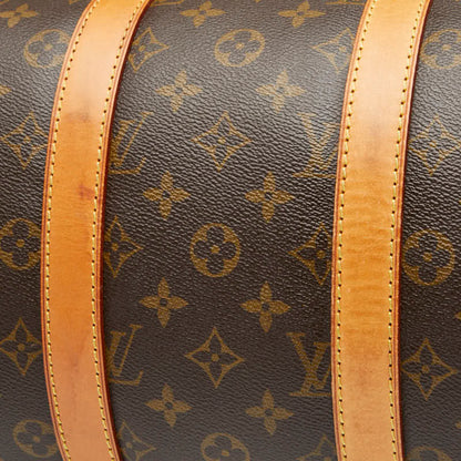 Louis Vuitton Monogram Keepall Bandouliere 45 Boston Bag/Travel Bag M41428 Brown Leather