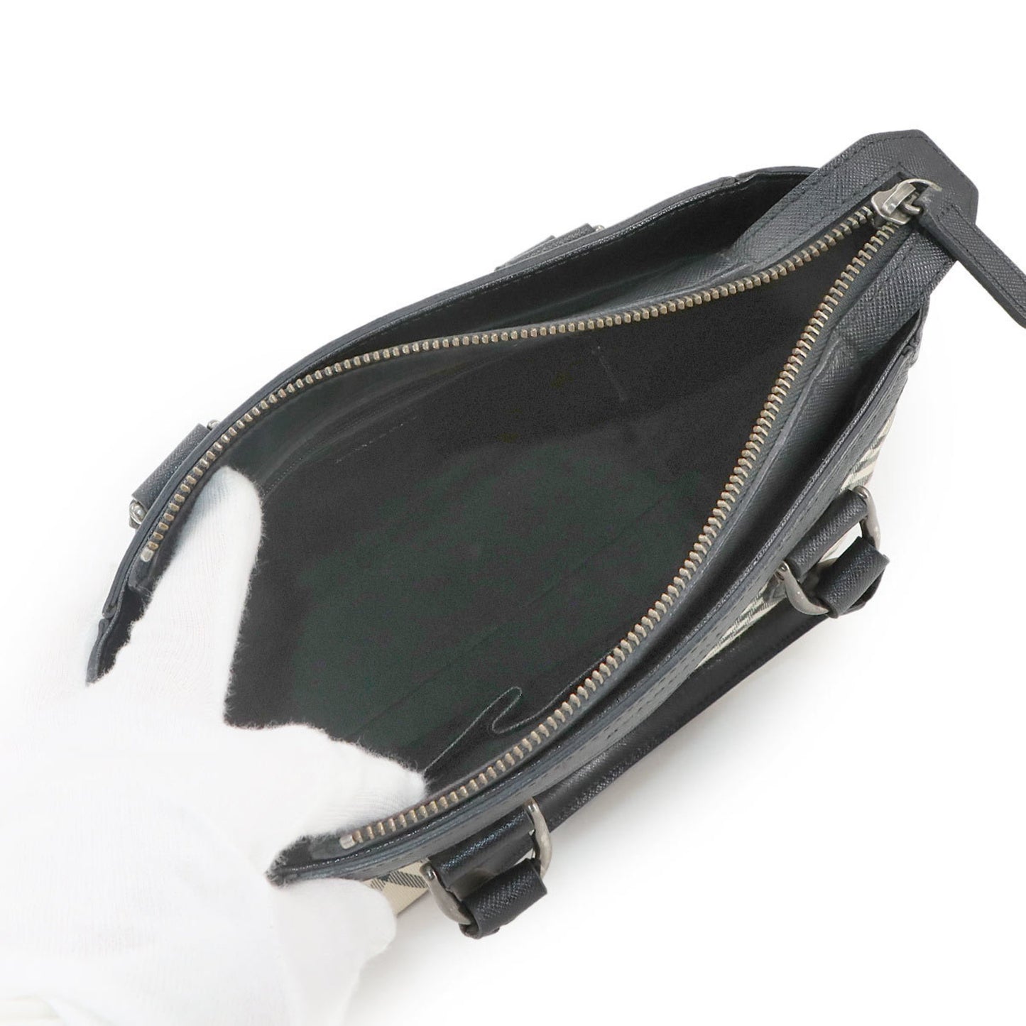 Burberry Nova Check Handbag In Canvas And Leather