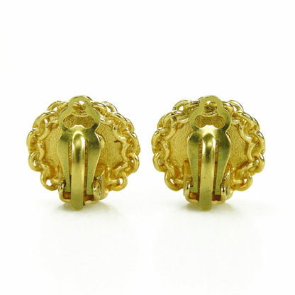 Chanel Coco Mark Earrings Gold Vintage