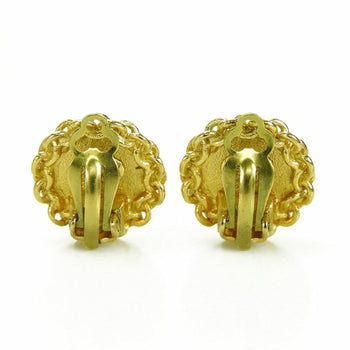 Chanel Coco Mark Earrings Gold Vintage