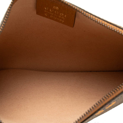 Gucci X Disney Collaboration Gg Supreme Accessory Pouch 547947 Beige Leather