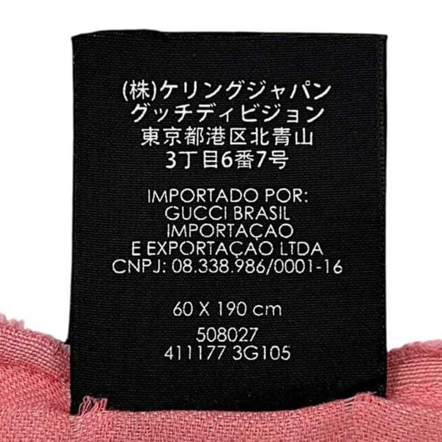 Gucci Stole Ec-24405 Pink 508027 411177 Cotton 3G105 Gucci Scarf Shawl